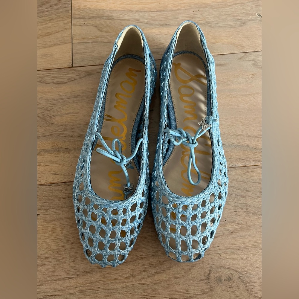 Sam Edelman Light Blue Woven Flats 5.5